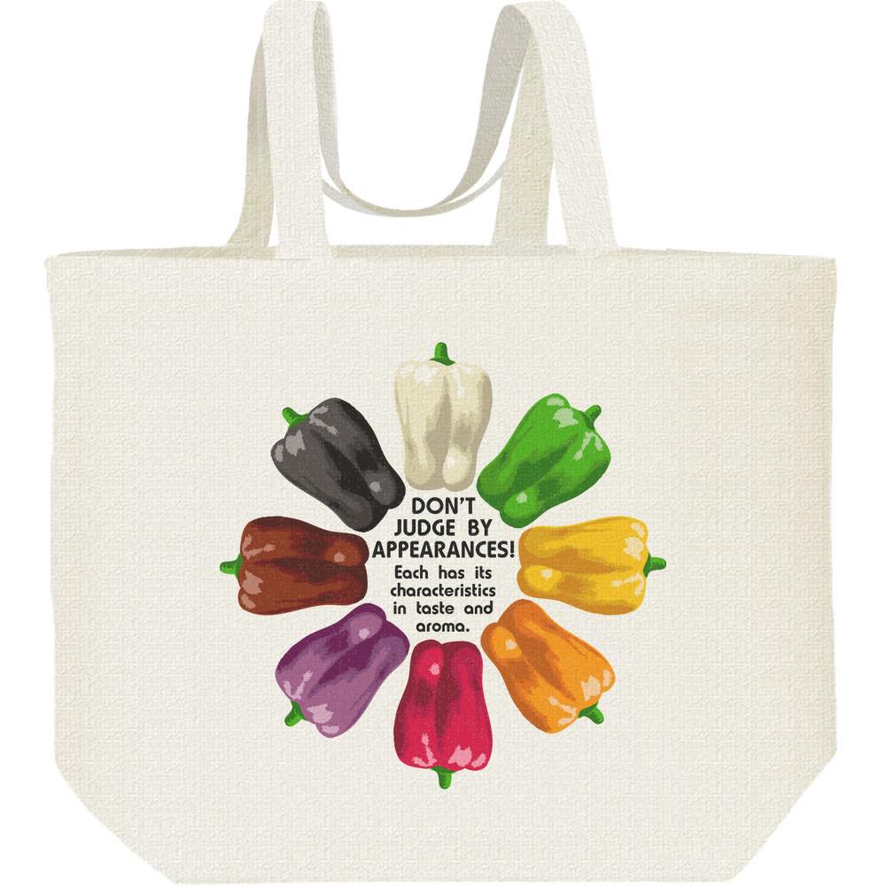 8色パプリカ／キャンバスバッグ・L（ポケット無し）エコバッグ