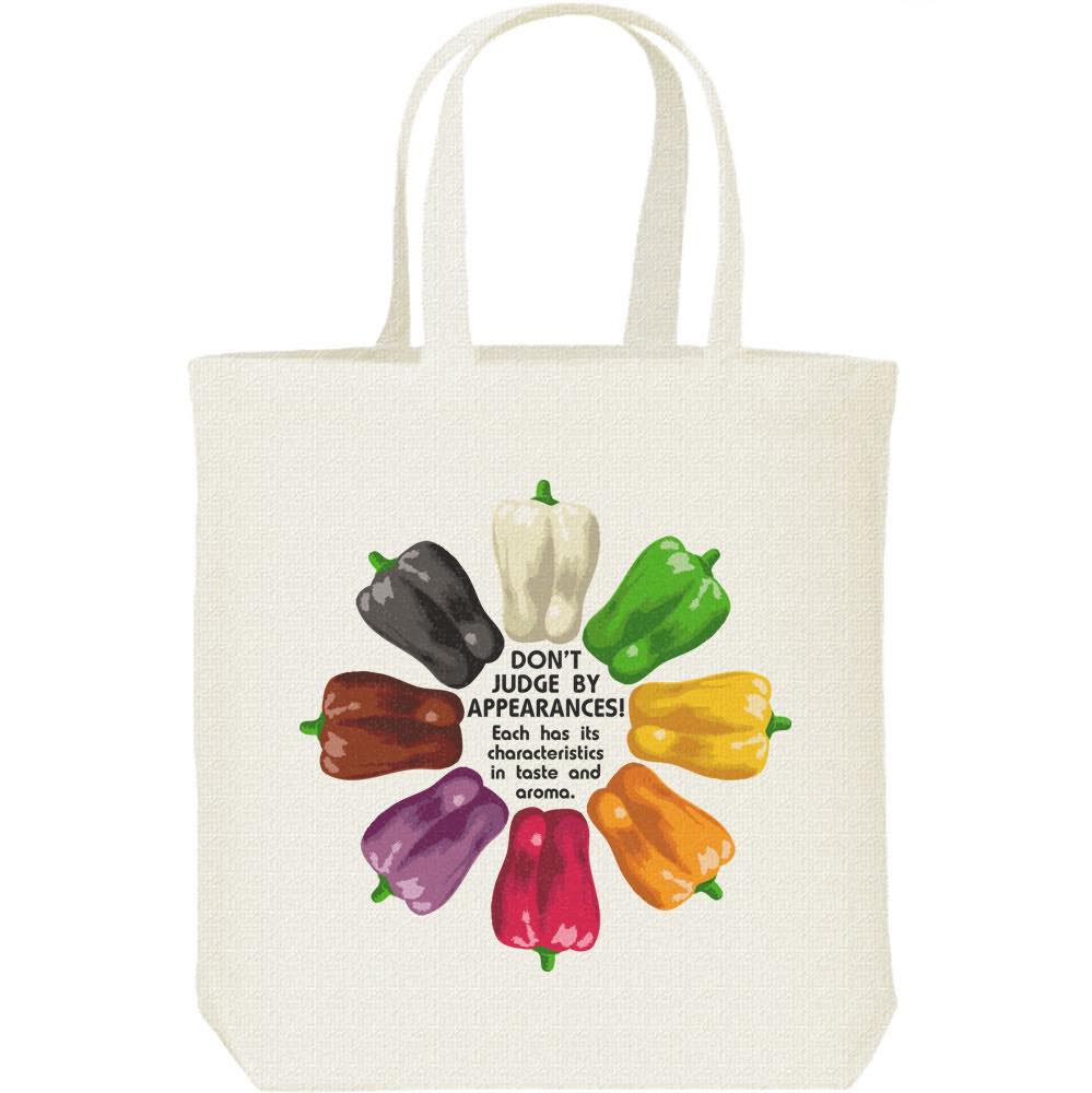 8色パプリカ／キャンバスバッグ・M（ポケット無し）トートバッグ