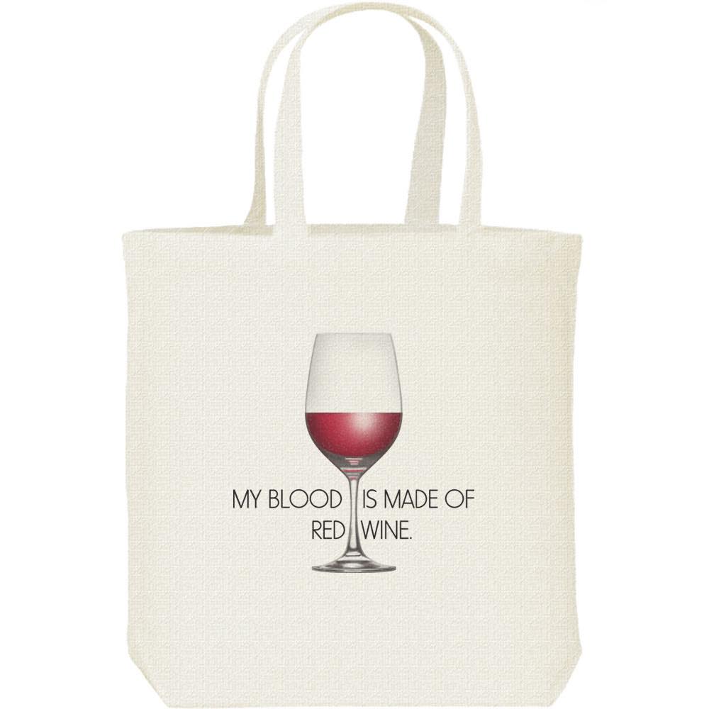 赤ワイン大好き！（ワイングラス）／キャンバスバッグ・M（ポケット無し）トートバッグ