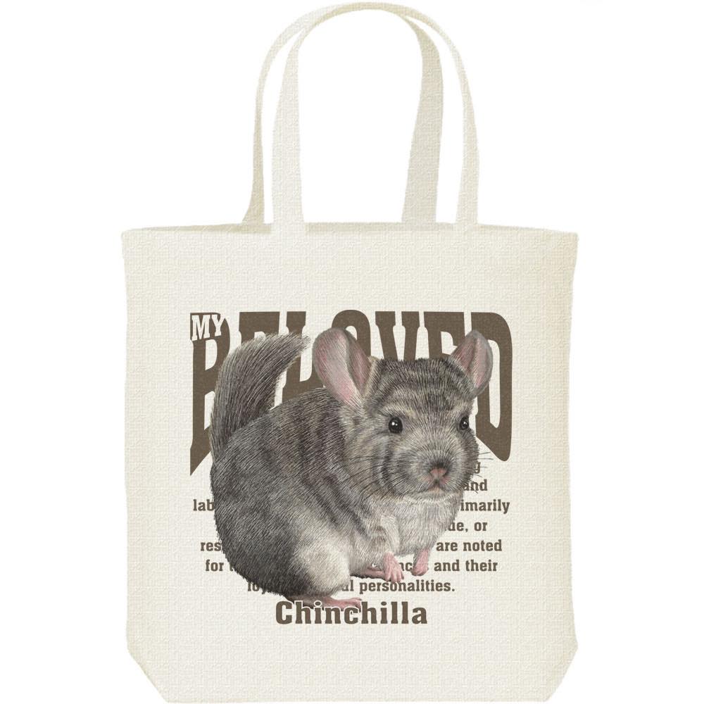 チンチラ（鼠）ペット シリーズ／キャンバスバッグ・M（ポケット無し）トートバッグ