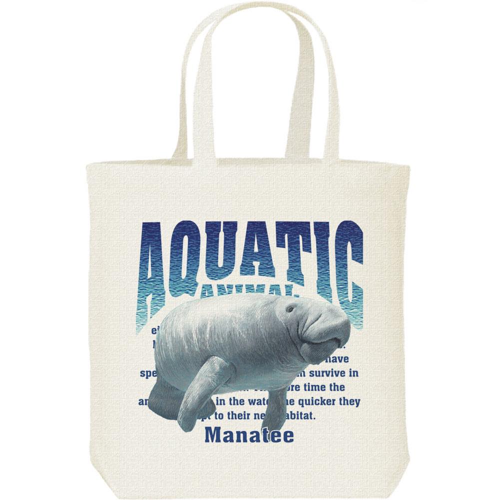 Rakuten - マナティー（水棲生物シリーズ）／キャンバスバッグ・M（ポケット無し）トートバッグ