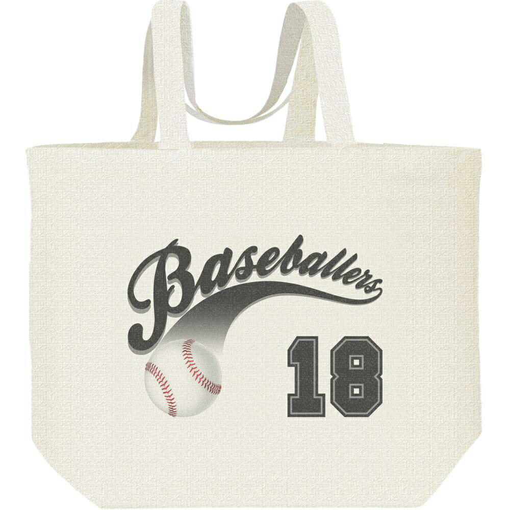 野球（ボール）／キャンバスバッグ・L（ポケット無し）エコバッグ