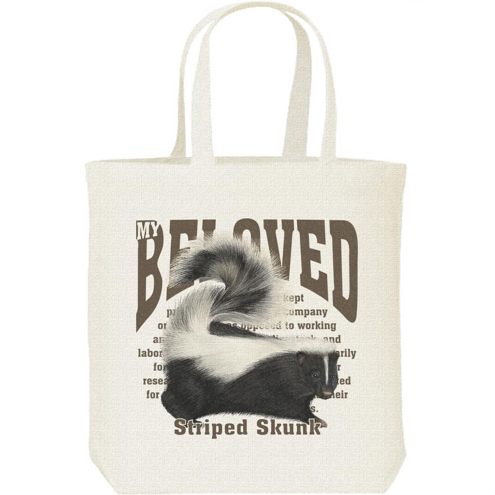 シマ スカンク（ペット シリーズ）／キャンバスバッグ・M（ポケット無し）トートバッグ