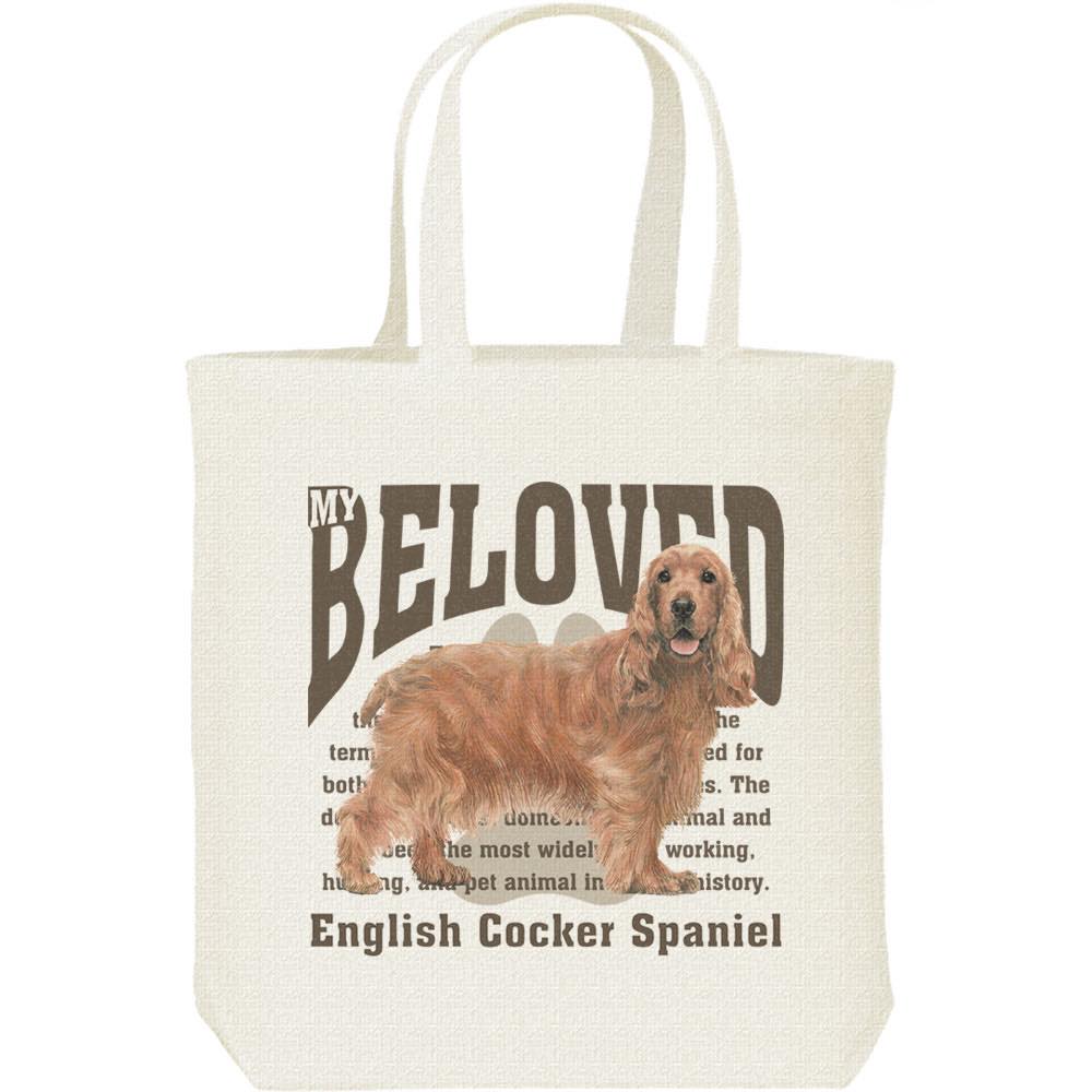イングリッシュ コッカー スパニエル（愛犬シリーズ）／キャンバスバッグ・M（ポケット無し）トートバッグ