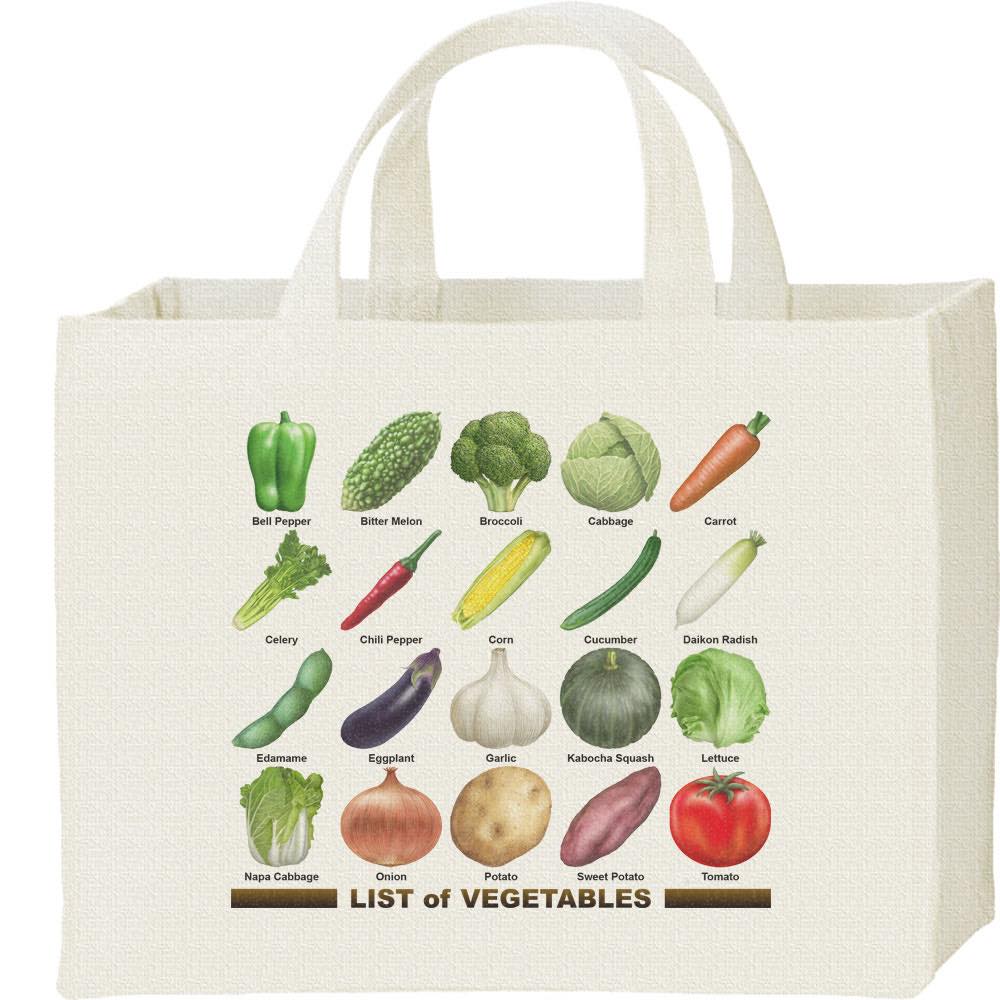 野菜のリスト／キャンバスバッグ・スクエア