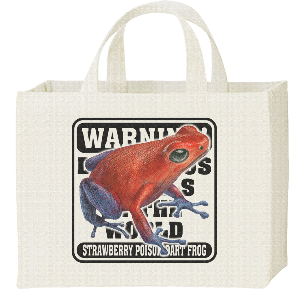 イチゴ ヤドクガエル（蛙）危険生物シリーズ／キャンバスバッグ・スクエア