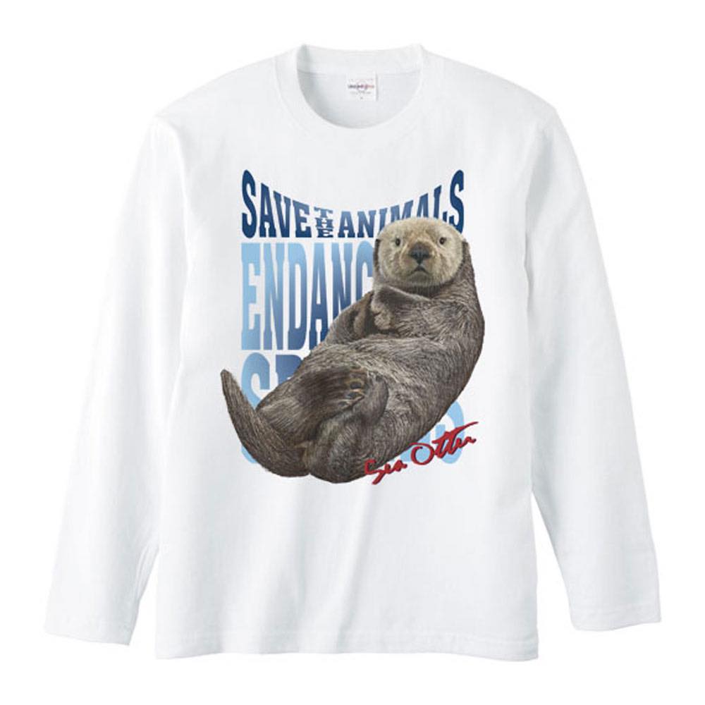 Rakuten - ラッコ（絶滅危惧動物）／長袖Tシャツ