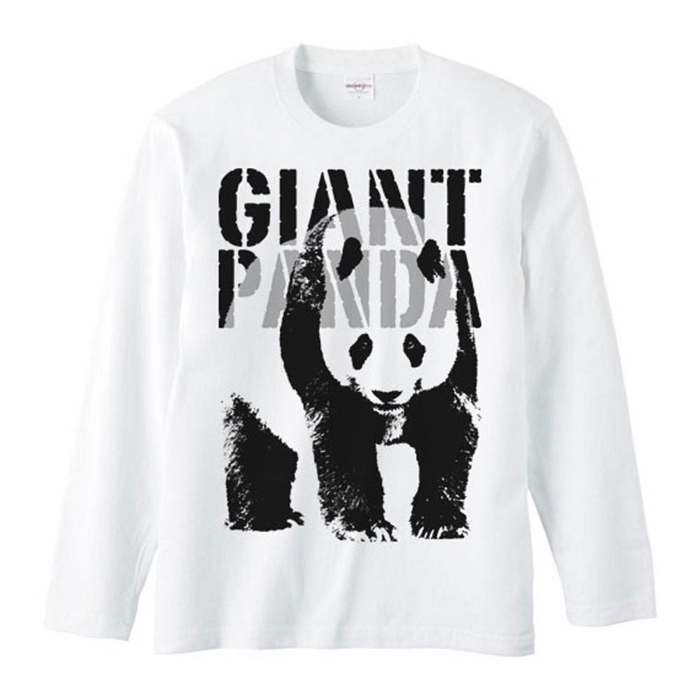 Rakuten - モノトーン・パンダ／長袖Tシャツ