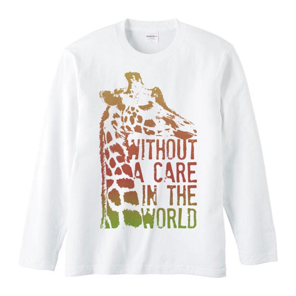 呑気なキリン／長袖Tシャツ