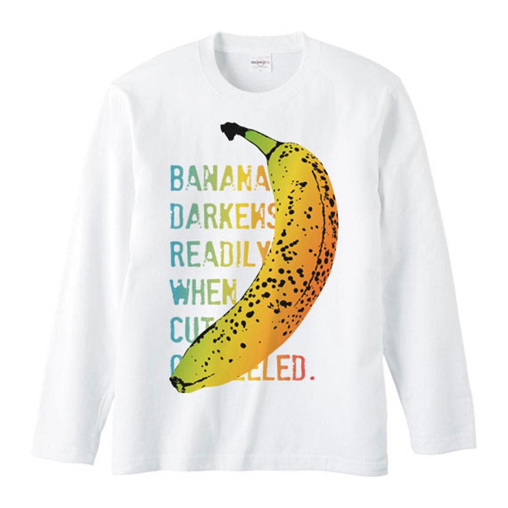 Rakuten - 虹色バナナ／長袖Tシャツ