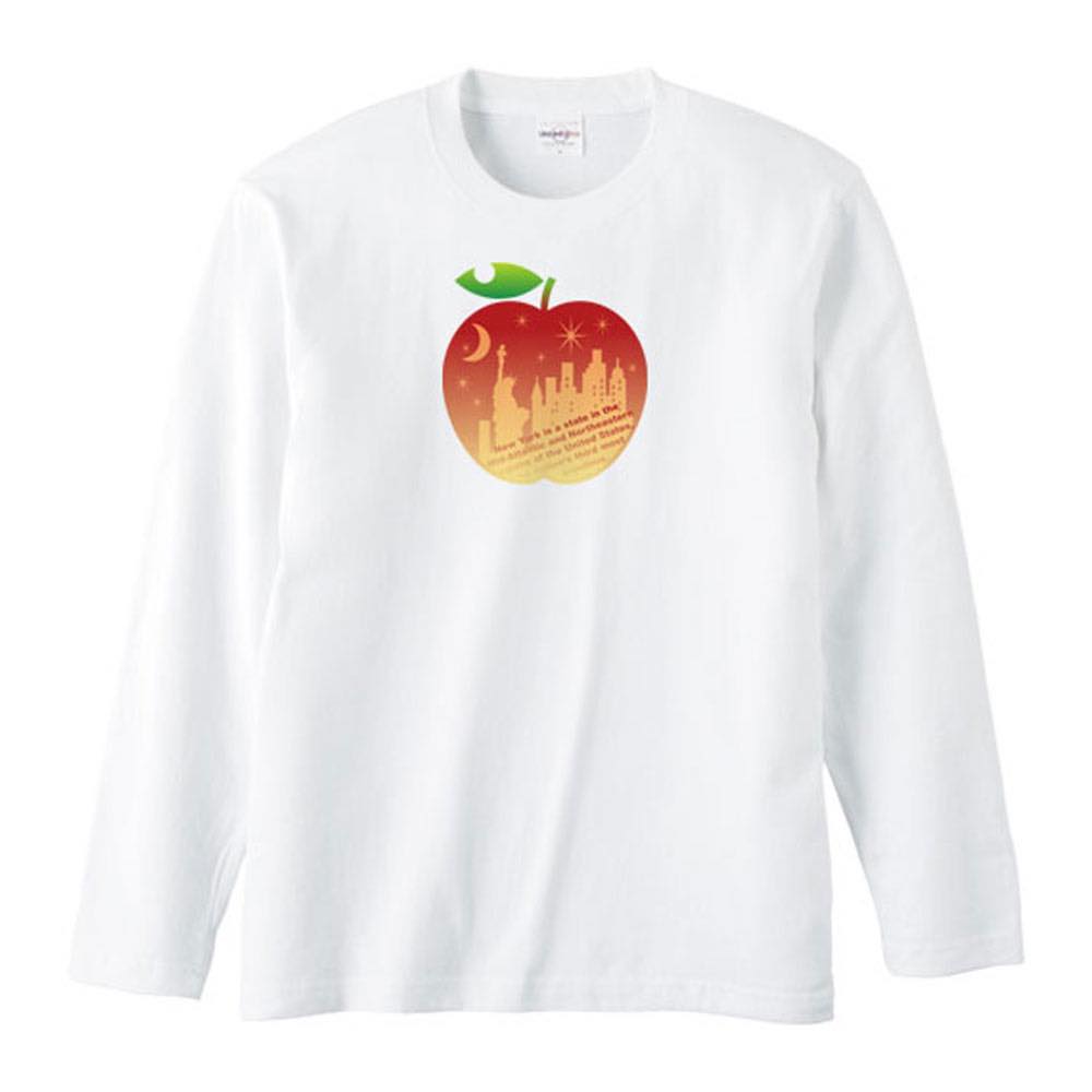 ビッグアップル（林檎とニューヨーク）／長袖Tシャツ