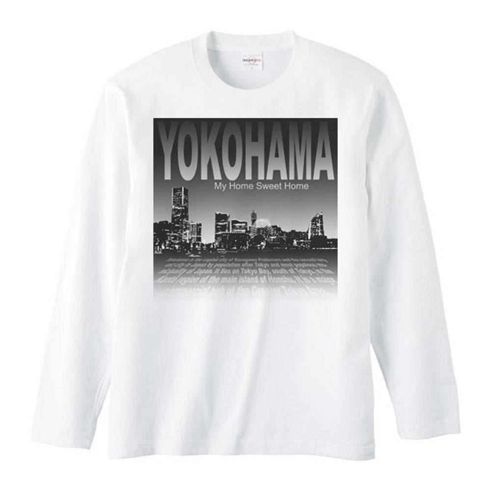Rakuten - 横浜の夜景（みなとみらい）／長袖Tシャツ