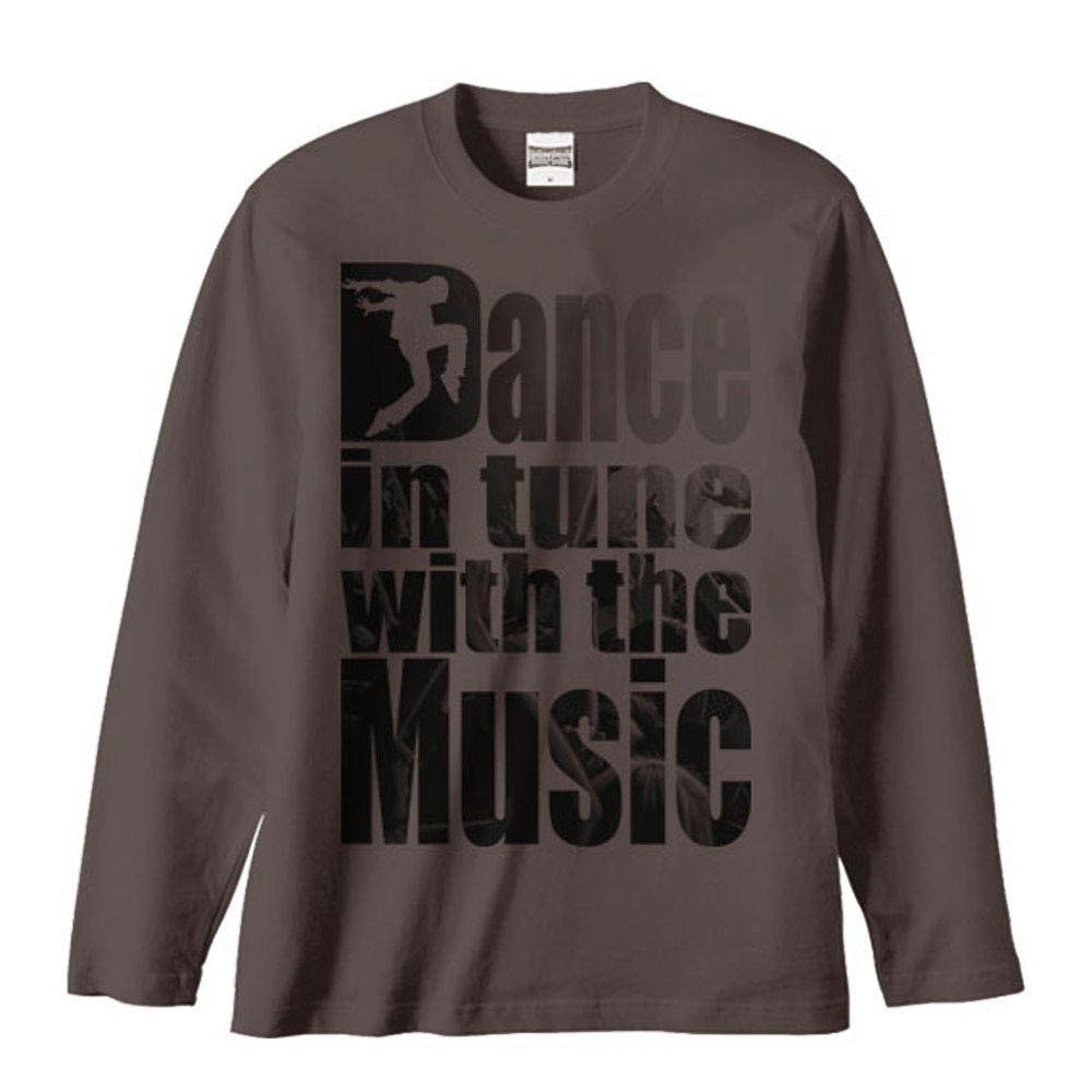 音楽に合わせて踊る（ロゴ）／長袖Tシャツ