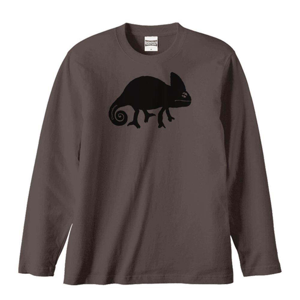 カメレオン（シルエット）／長袖Tシャツ