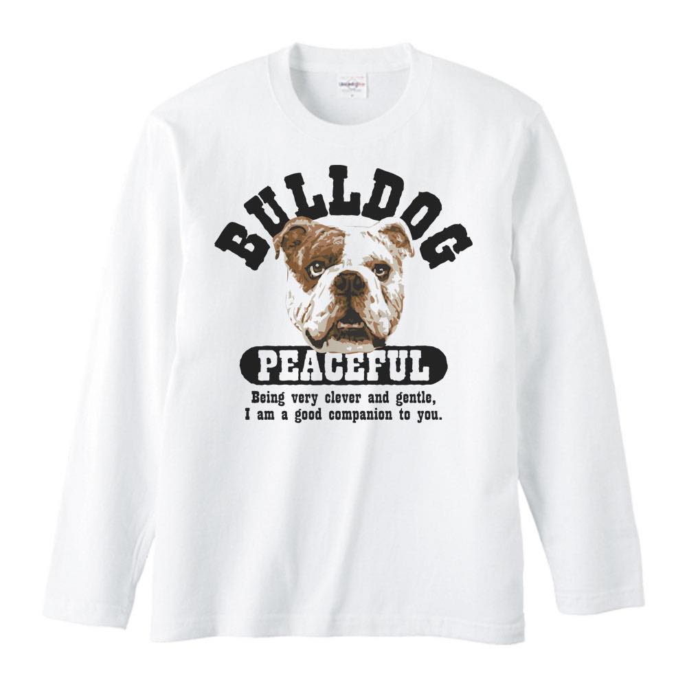 Rakuten - 優しいブルドッグ／長袖Tシャツ