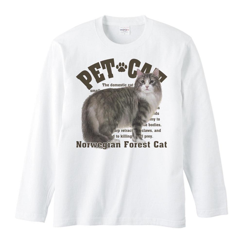 ノルウェージャン・フォレストキャット（愛猫シリーズ）／長袖Tシャツ