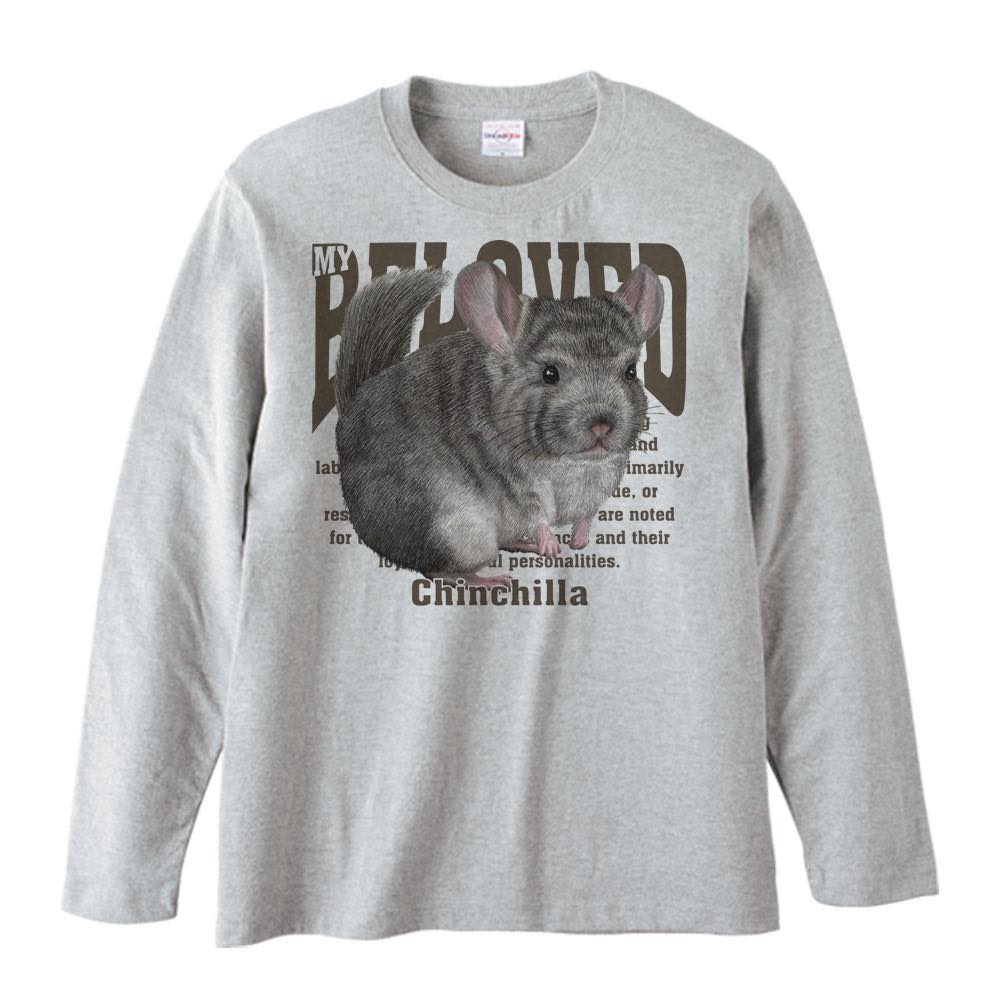 チンチラ（鼠）ペット シリーズ／長袖Tシャツ