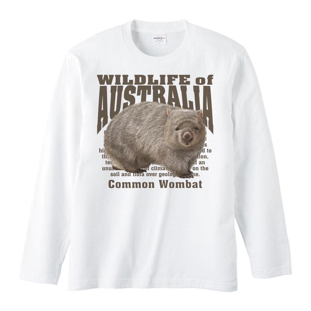 ヒメ ウォンバット（オーストラリアの生物）／長袖Tシャツ