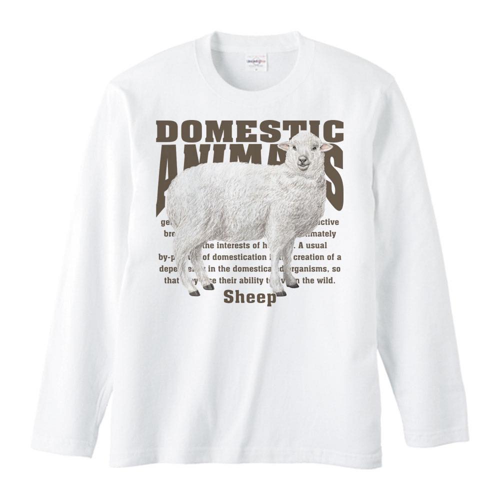 Rakuten - 羊（ヒツジ）飼育動物・家畜／長袖Tシャツ