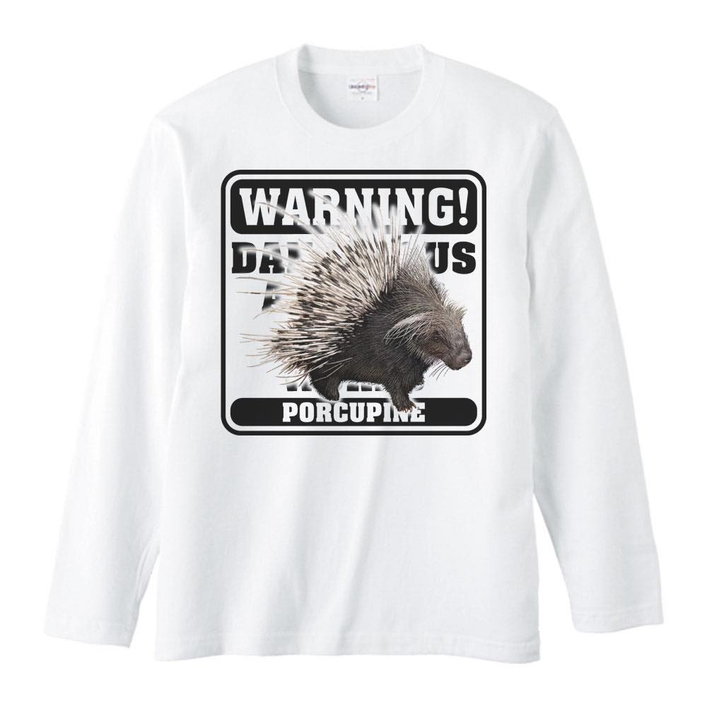 ヤマアラシ（山荒）危険生物シリーズ／長袖Tシャツ