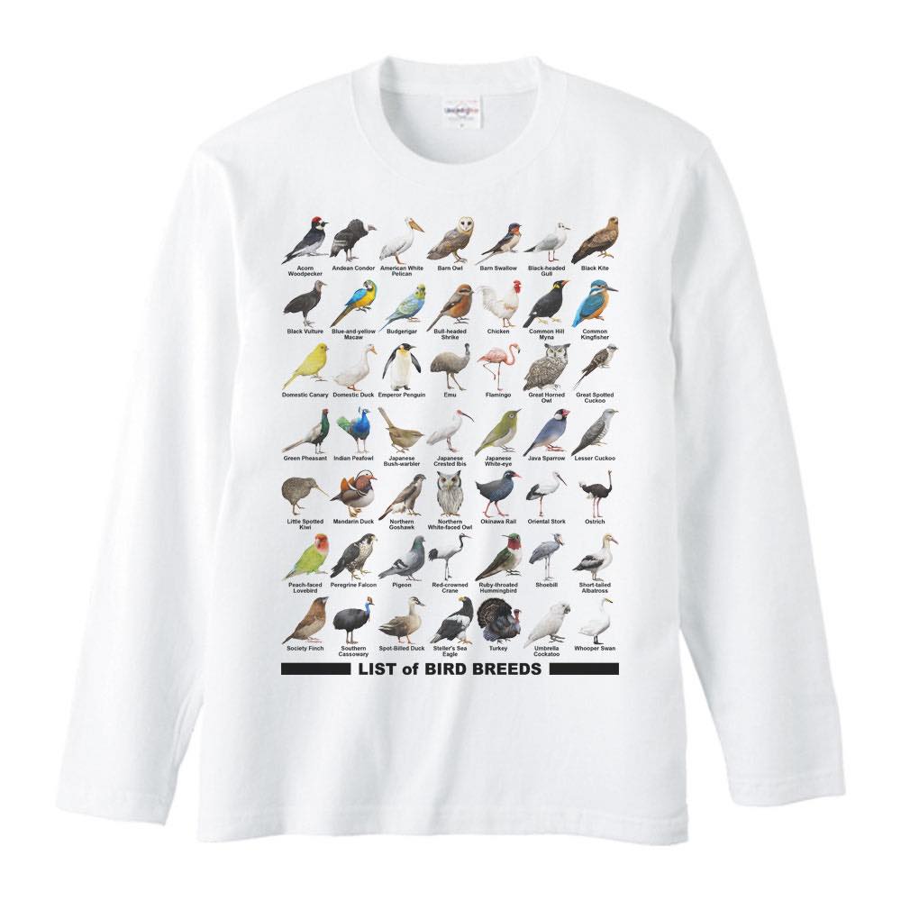 Rakuten - 鳥のリスト／長袖Tシャツ