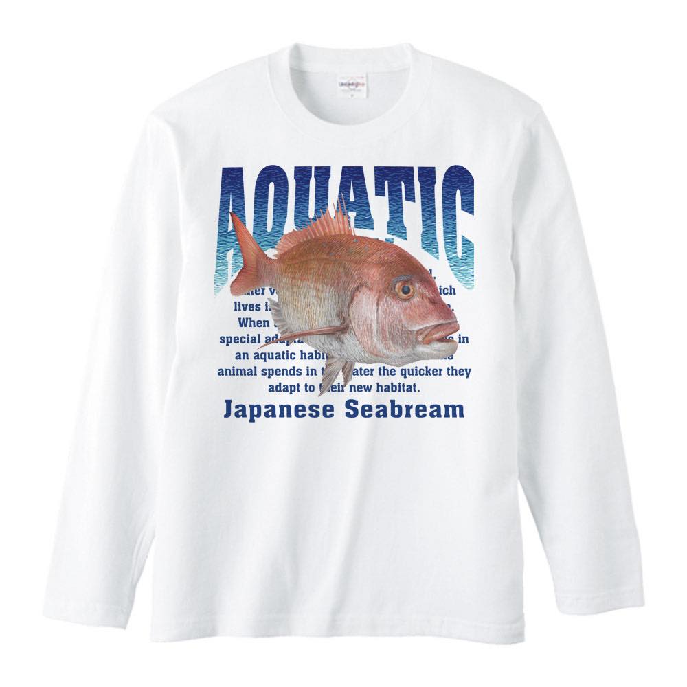 Rakuten - 真鯛（マダイ）水棲生物シリーズ／長袖Tシャツ