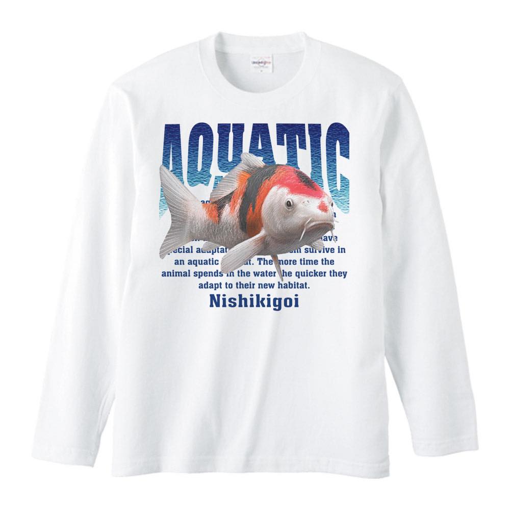 Rakuten - 錦鯉（ニシキゴイ）水棲生物シリーズ／長袖Tシャツ