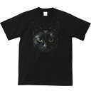 暗闇の黒猫（くろねこ）／半袖Tシャツ
