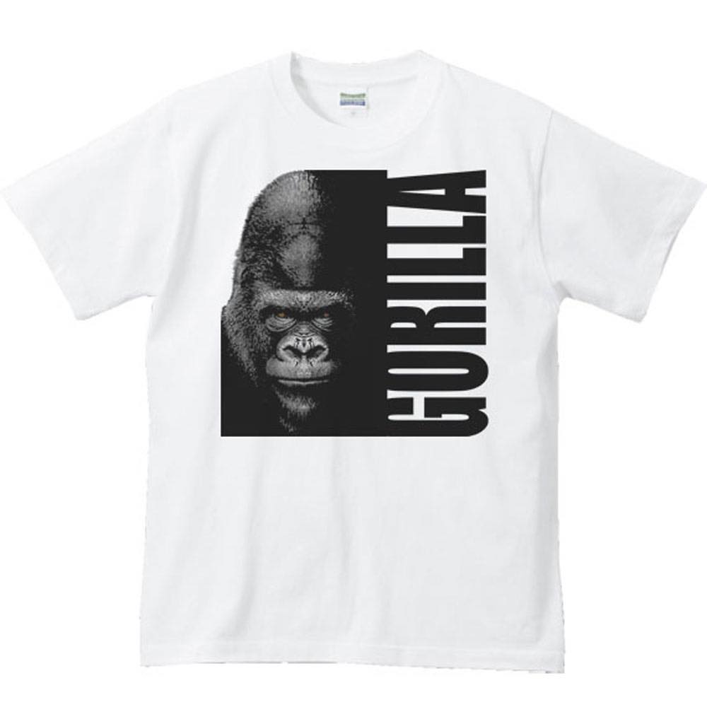 ゴリラ＆ロゴ／半袖Tシャツのサムネイル