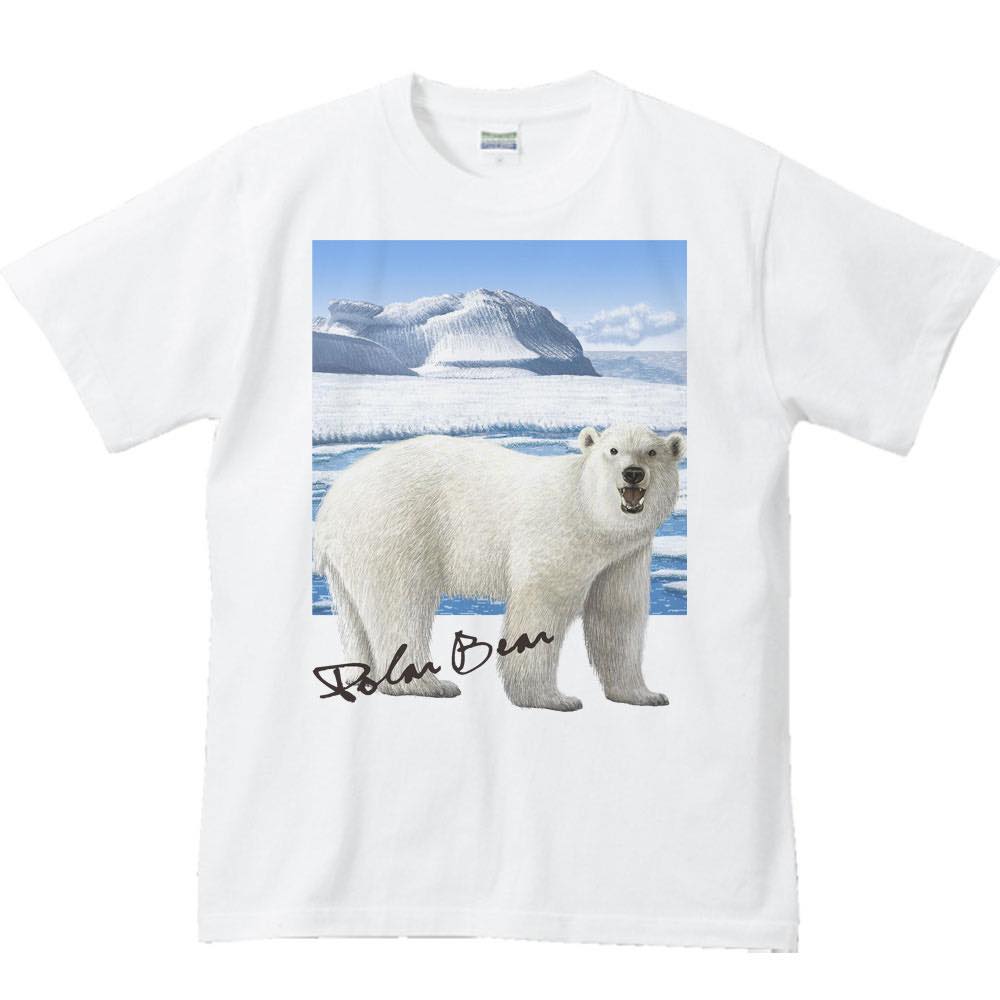 북극곰 + 배경 / 반팔 T 셔츠