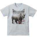 犀=サイ（絶滅危惧動物）／半袖Tシャツ