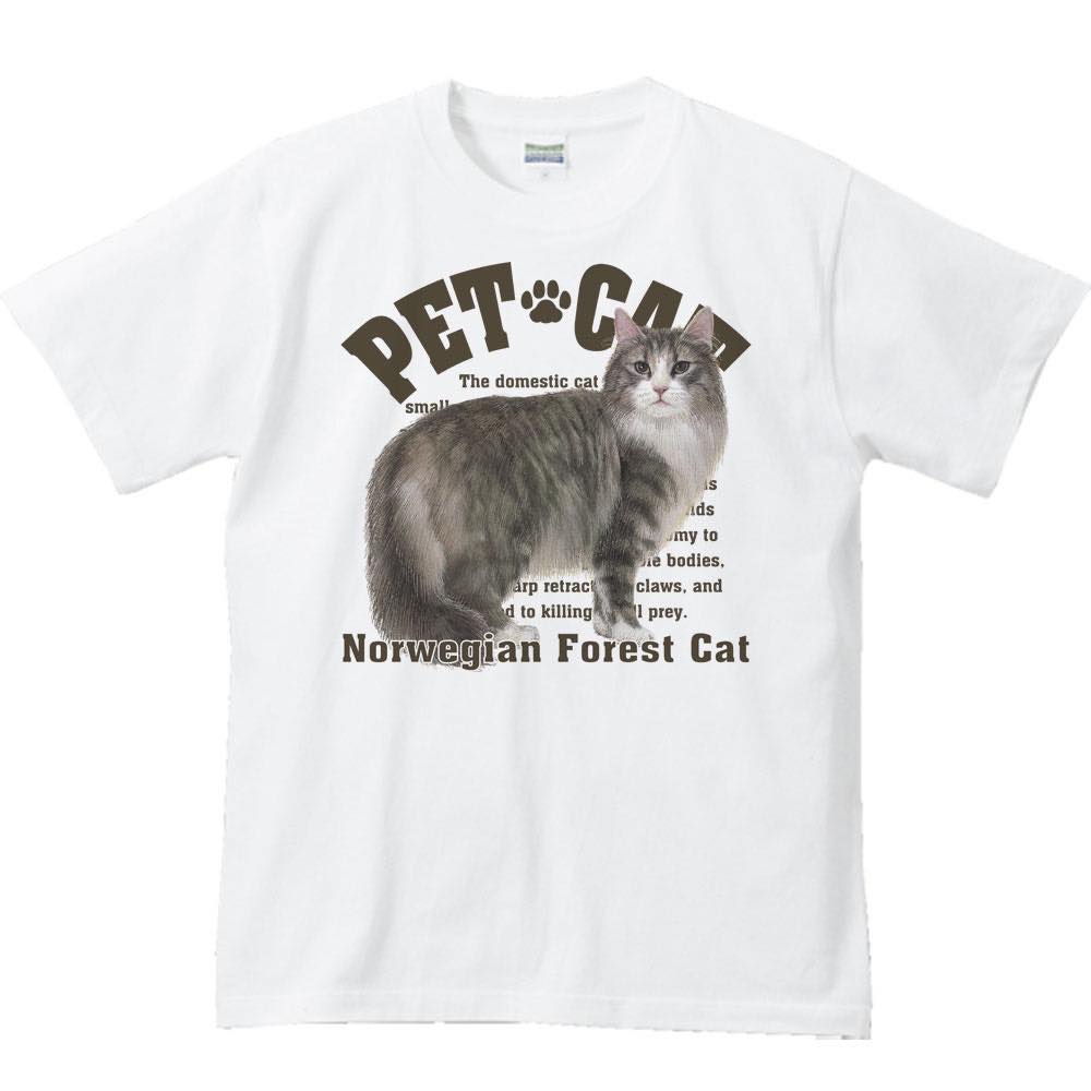 ノルウェージャン・フォレストキャット（愛猫シリーズ）／半袖Tシャツ