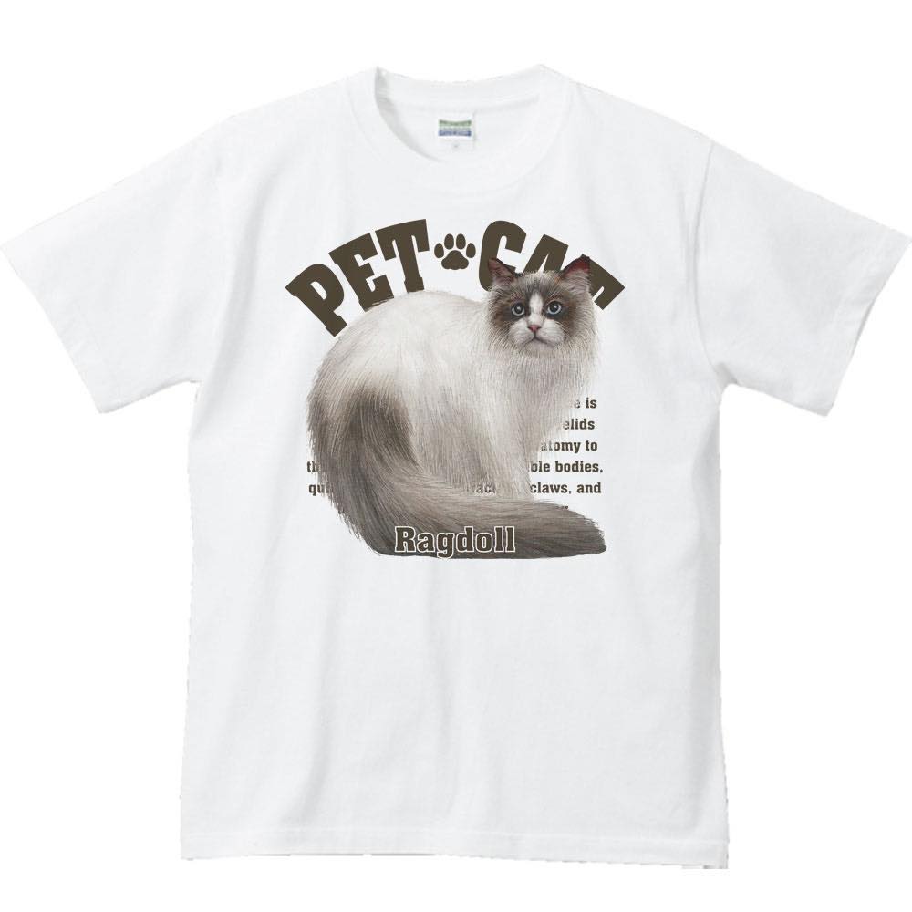 ラグドール（愛猫シリーズ）／半袖Tシャツ