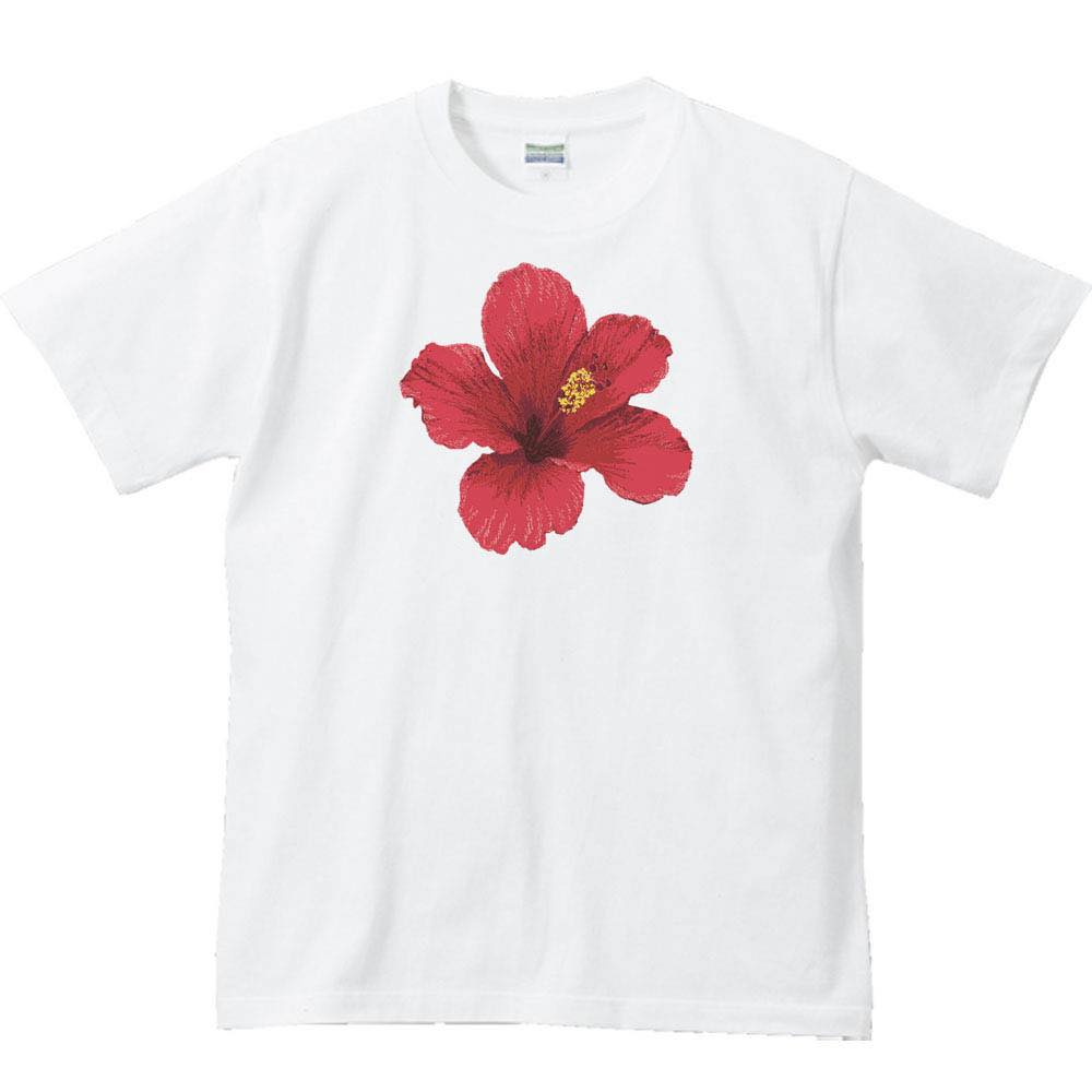 Rakuten - ハイビスカス／半袖Tシャツ