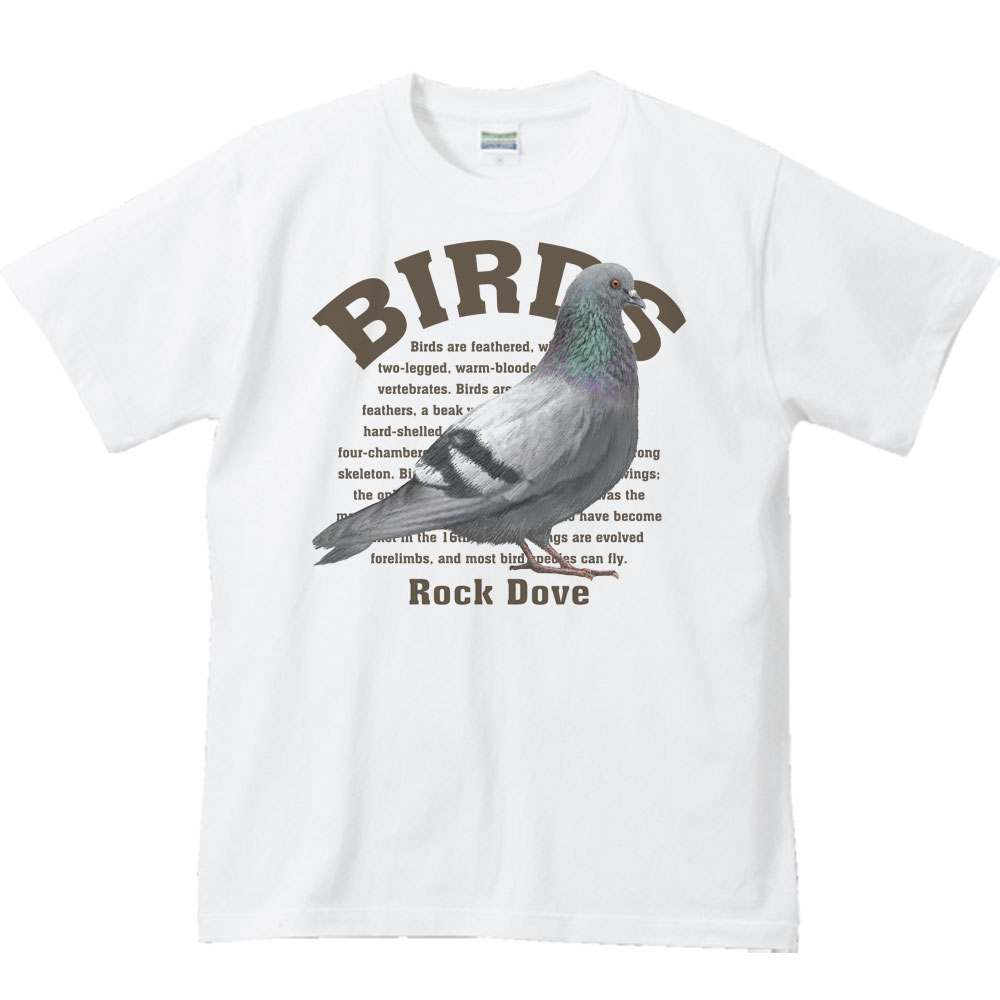鳩(ハト)鳥シリーズ/半袖Tシャツの紹介画像2