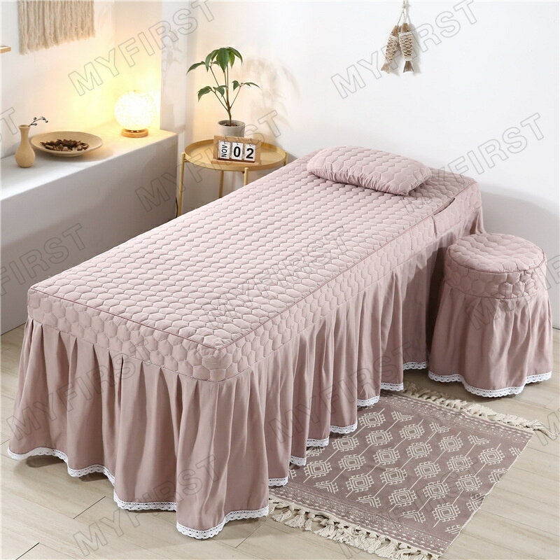 ベッドカバー ベッドスカート フリル付き ベッド カバー スクエア ベッド スカート カバー ベッドカバー ベッドカバー ベッドシーツ ベッドシート 無地 美容室 SPA 美容院 美肌 エステ ベッドシーツ