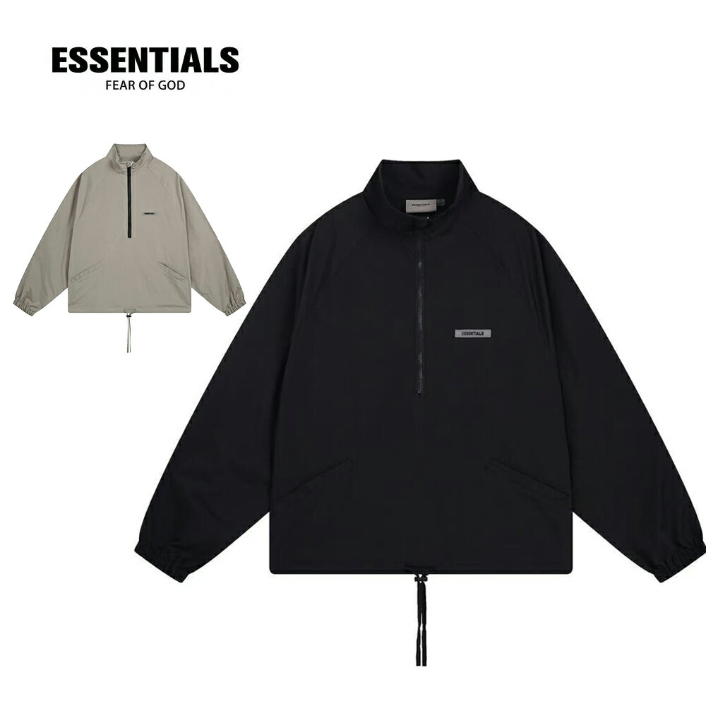 ESSENTIALS エッセンシャルズ 人気ジャケト オーバーサイズ おしゃれ コート 長袖トップス 秋 薄手 カジュアル カップル プルオーバー 通勤 2カラー