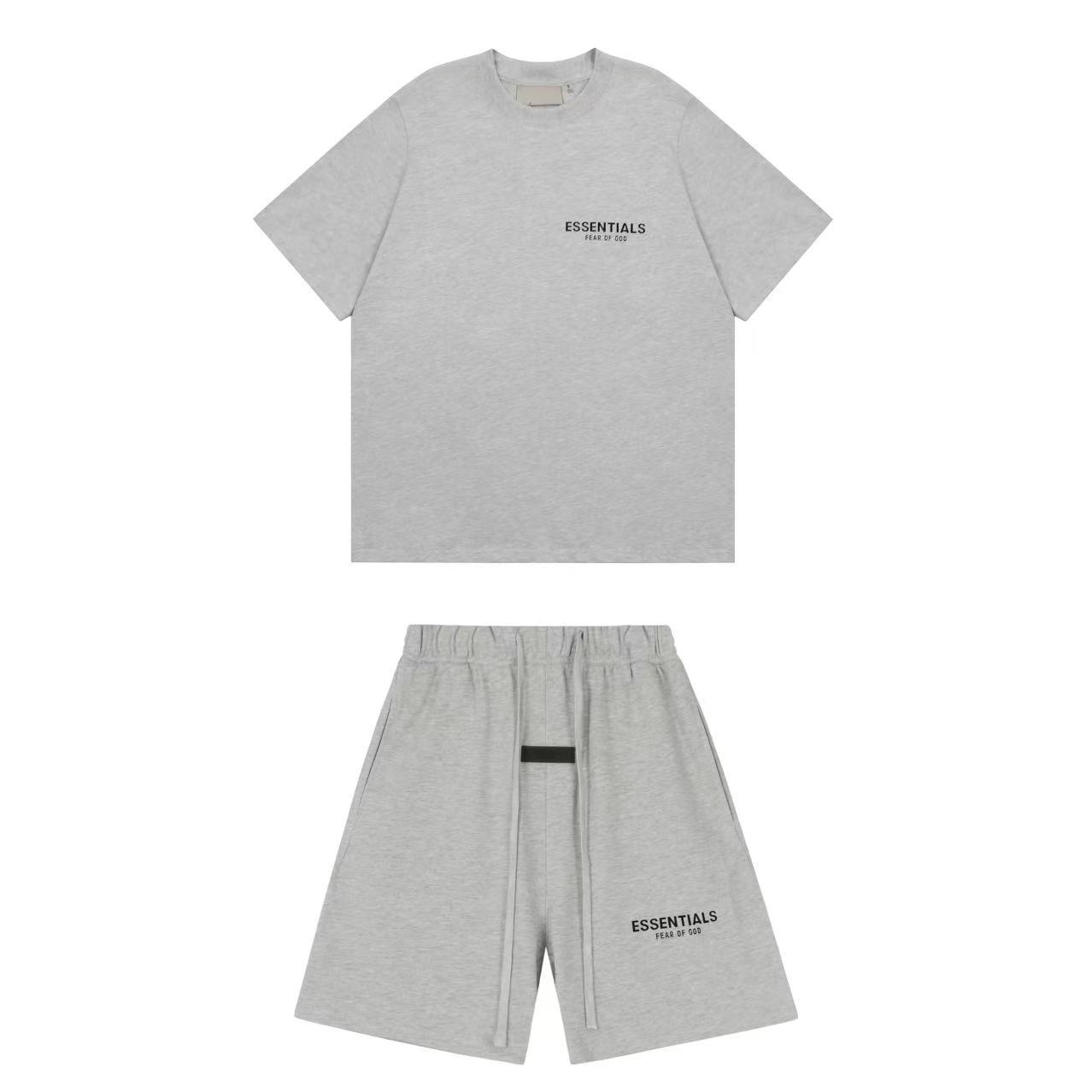 【期間限定10％クーポン】ESSENTIALS エッセンシャルズ 2点セットショートパンツTシャツ 柔らかい セットアップ 通気性 快適 3カラー