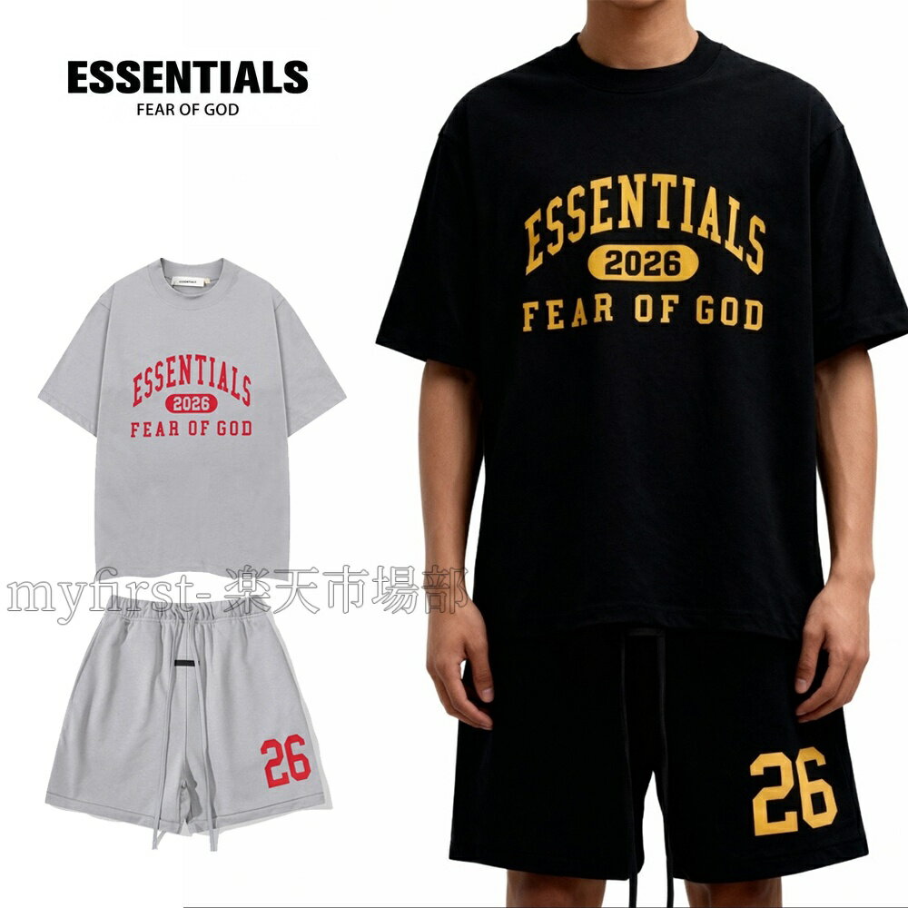 エッセンシャルズ ESSENTIALS セットアップ 上下セット 2点 ゆったり 夏用 ファッシュ 男女兼用 2カラー