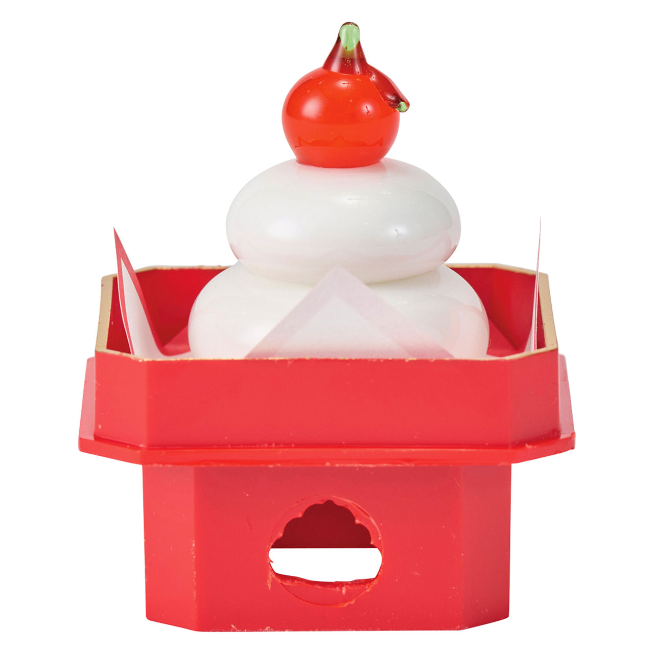 【東京堂 公式】お正月資材 飾り ガラスのミニ鏡餅 GG000105