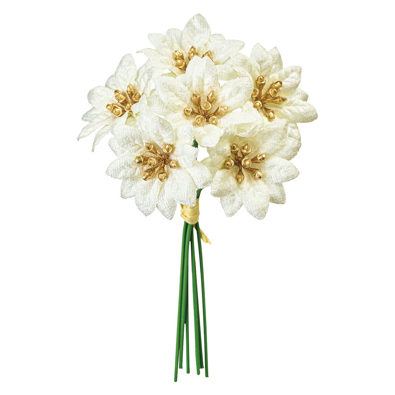 【東京堂 公式】MAGIQ 造花 アーティフィシャルフラワー エーデルポインセチアピック クリーム CREAM FX004708【造花 花材 冬 クリスマス 高品質 アートフラワー】