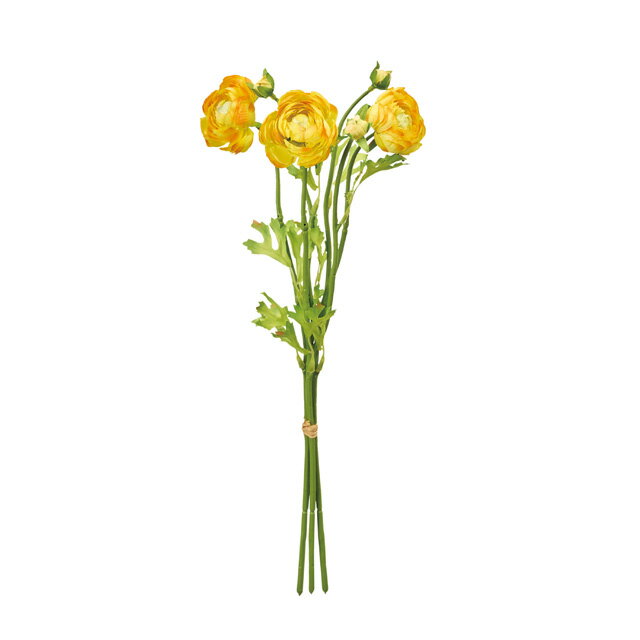 【公式】東京堂 MAGIQ 造花 花材 チアフルラナンバンドル オレンジ／イエロー 1束 アーティフィシャルフラワー ラナンキュラス FM002011-021【高品質 アートフラワー】