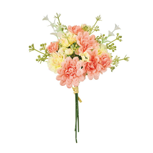 【公式】東京堂 MAGIQ 造花 花材 フルールマムピック ピーチ／イエロー 1束 アーティフィシャルフラワー マム 菊 FM004088-006【高品質 アートフラワー】