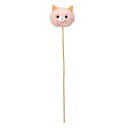 【東京堂 公式】フラッフィピック ねこ/サーモンピンク 2本入 デコレーションピック 猫 動物ピック デコレーション素材 ZP000090-006