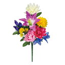 【公式】東京堂 MAGIQ 造花 花材 ミックスフラワーブッシュM ミックス フェイクグリーン アーティフィシャルフラワー 仏花 供花 フューネラル マム 菊 カサブランカ ゆり FM0B2507【高品質 アートフラワー】