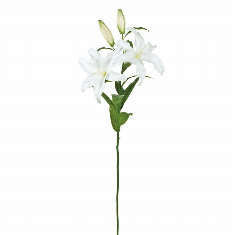 オードリー カサブランカ 2輪咲き ホワイト アーティフィシャルフラワー 造花 Winward ユリ FW032306