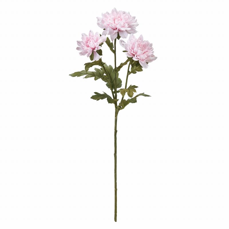 東京堂オリジナルブランド 【MAGIQ】 今までの造花にはないリアルな品質のアーティフィシャルフラワーをお届けします。ライトピンクのアリアナマム　アーティフィシャルフラワー　造花。花径約12cmと約10cm、9cmのマム（キク）がバランスよく3輪付いたスプレータイプのアーティフィシャルフラワーです。春らしいライトピンクカラーの優しい大輪のキクはアレンジメントの中心に。【商品詳細】サイズ：花径9〜12×長さ 約62cm素材 : ポリエステル内容量 : 1本色相：ピンク【ご注意】・ご使用のモニターにより、色味が異なって見える場合があります。参考画像の家具や飾りなどは付属いたしません。