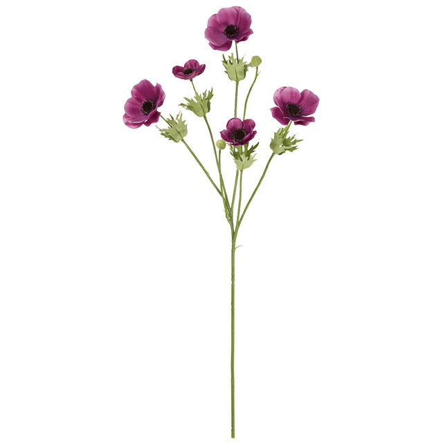 【公式】東京堂 MAGIQ 造花 花材 ブリーズアネモネ スプレー パープル アーティフィシャルフラワー FM0..