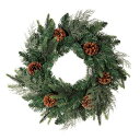 【公式】東京堂 MAGIQ 造花 花材 ステイブルグリーンリース グリーン クリスマスリース ベース アーティフィシャルフラワー XV001933 【高品質 アートフラワー】|詳細画像