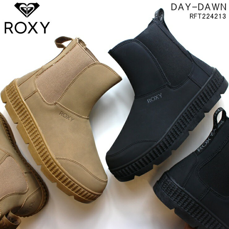 楽天フットパークヌシセロキシー ブーツROXY レディースブーツ DAY-DAWN RFT224213 BLK CSN 撥水 サイドゴアブーツダウンブーツ ムートンブーツ 冬ブーツ ウィンターブーツ 雪 クリスマス